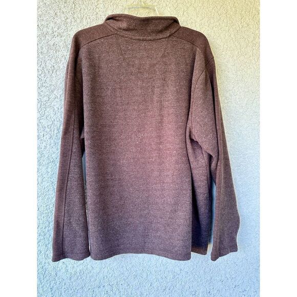 Eddie Bauer Brown 1/4 zip fleece Mens XXL - Picture 2 of 9